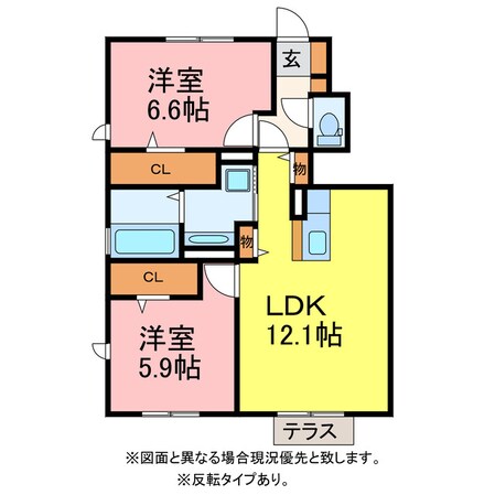 エトワールA.Bの物件間取画像